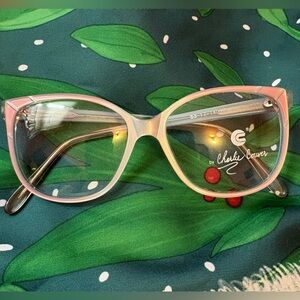 Deadstock 80s/90s Charlie Couver Pink and Blue Cat-Eye Glasses